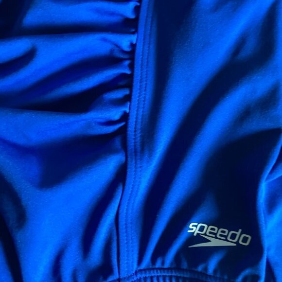 Speedo Swimsuit One Piece Endurance Shirred Tank 10/12? Blue 135J - Picture 5 of 6